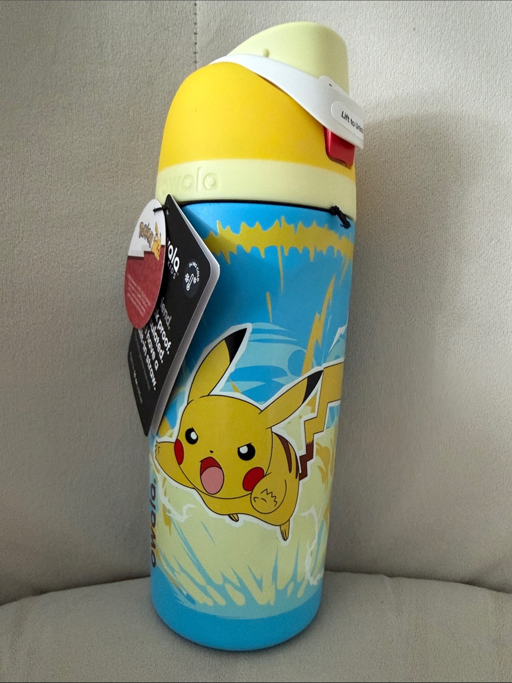 Osaka Blue and Yellow Pokémon Pikachu Kids Water Bottle